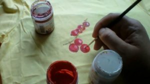 Вдохновляющий проект Вишня. Ксения. Любимое дело-рисунок по ткани.