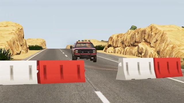 Cars vs RoadBlocks , road accidents | construction ? - BeamNG.Drive | Gaming Beam смотреть онлайн