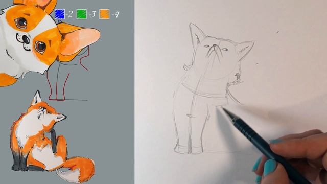 Как нарисовать лису Алису | ЛиСяо смотреть онлайн