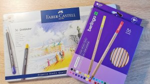 Berlingo VS Faber-Castell || Сравнение наборов цветных карандашей 36 цветов