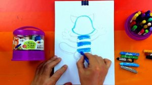 Как нарисовать КОТА МАТРОСКИНА - просто рисуем мелками