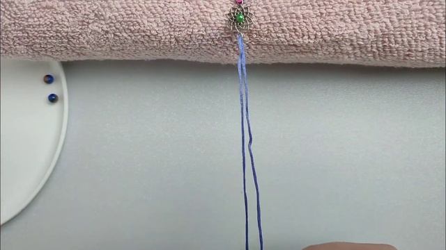 Как сплести БРАСЛЕТ своими руками С ЧАКРОЙ / Украшение ручной работы / Плетем тонкий браслет сами