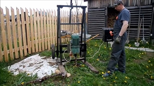 Самодельная малогабаритная буровая установка. смотреть онлайн