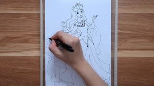 How to Draw Sleeping Beauty / Disney Princess / Cách vẽ Công chúa ngủ trong rừng