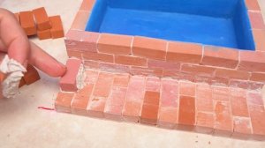 Amazing MINI POOL built with Mini Bricks and Recyclable Materials