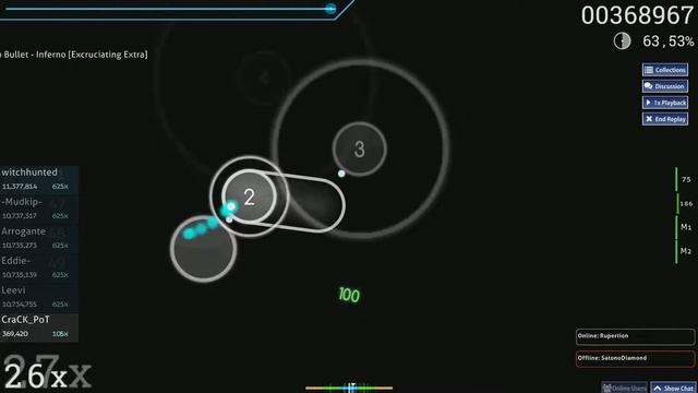 osu! Inferno by Monstrata [Excruciating Extra] 70.01% | 17❌ 5.82⭐ смотреть онлайн