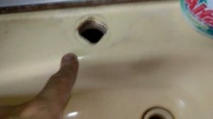 Установка  смесителя на старую эмалированную мойку.