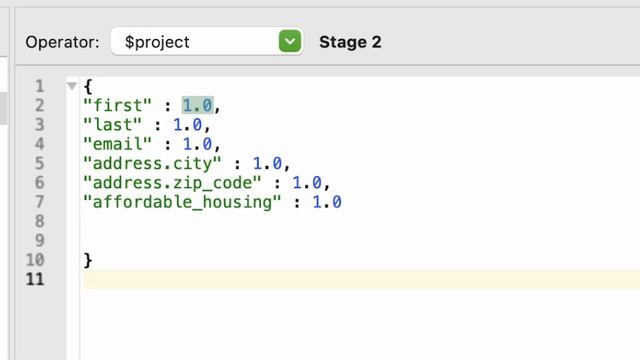 MongoDB Aggregation Methods: Using the $project