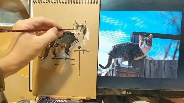 Эфир Наброски Животных Гуашь Самоизоляция смотреть онлайн