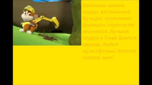 Щенячий патруль характеристики щенков