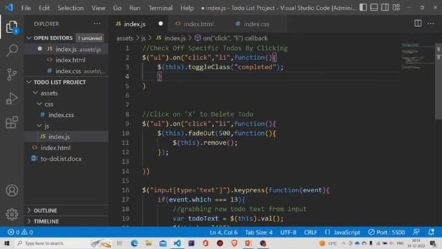 To Do List Using JavaScript | JavaScript Project
