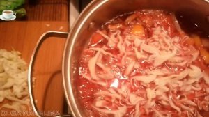 БОРЩ С ДОМАШНЕЙ ТУШЕНКОЙ И ЗАМОРОЖЕННЫМИ ОВОЩАМИ (на скорую руку)