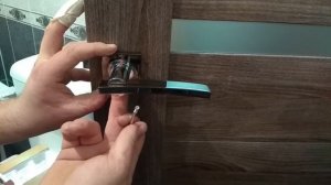 Установка ручки на межкомнатную дверь #2. Подробно.