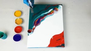 Crimson RED & Pine GREEN Acrylic Pouring? Beautiful Pour Painting with CELLS