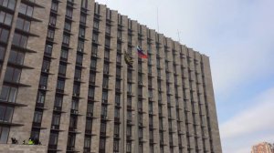 Флаг России в Донецке