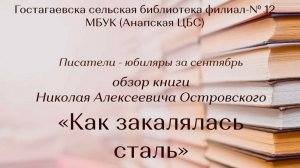 «Мы за правое дело». Судьба главного героя в книге Островского Н. А. «Как закалялась сталь»