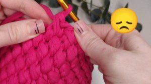 ?узор шишечки крючком?из трикотажной пряжи #вяжемвместе #вязаниекрючком #мк #handmade