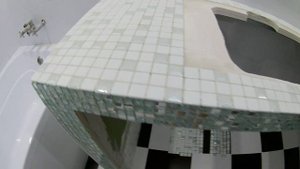 Столешница из мозаики под раковину Часть 3