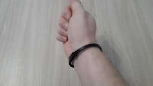 Мужской кожаный браслет с магнитной застёжкой