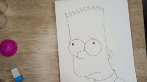 Как нарисовать БАРТА СИМПСОНА Легки рисунок для начинающих Bart Simpson цветным карандашом.