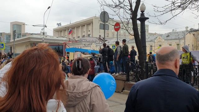 Парад трамваев в Москве-самый длинный трамвай
