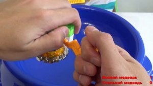 Баттл волчков ИНФИНИТИ НАДО. Боевой Медведь  VS Стальной Медведь. Распаковка волчков Инфинити НАДО.