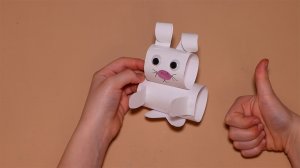 Детская поделка, пасхальный кролик, поделка своими руками, простая поделка зайца на Пасху, к Пасхе