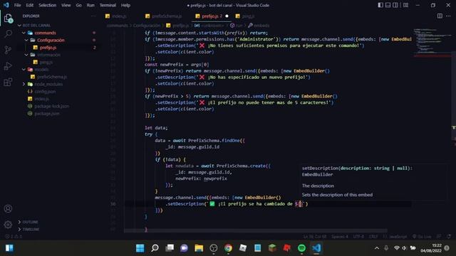 #3 | Cómo HACER un COMANDO SETPREFIX AVANZADO MULTISERVIDOR con MongoDB смотреть онлайн
