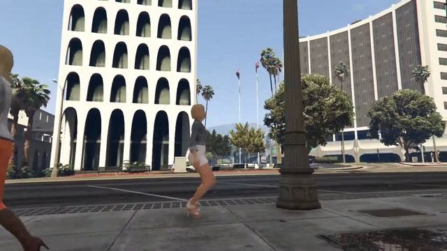 Приколы GTA V. Когда первый раз в жизни надела каблуки.
