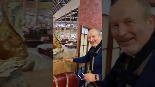 "В созвездии Рыб" - необычная деревянная скульптура из фрагмента скального дуба