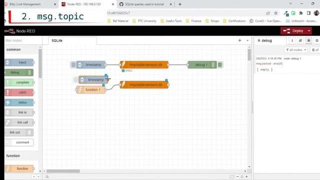 Integrate #SQLite #database with #nodered | #beginners