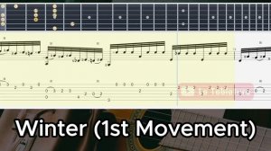 Winter ( First Movement ) - Antonio Vivaldi - Guitar TAB