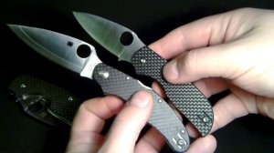 Spyderco comparison. Chaparral, Sage 1 and Caly 3