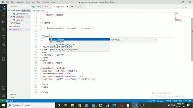 User login validation using PHP & MySql #coding #webdevelopment #phptutorial #webophilic #tech