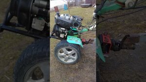 Установка автомобильных колес на мотоблок
