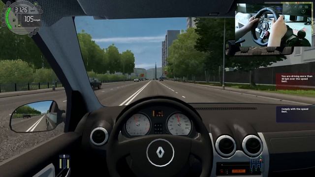City Car Driving - Renault Logan - Logitech g29 steeringwheel + shifter