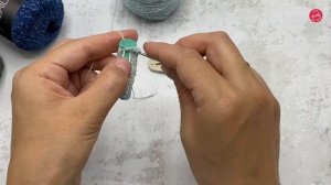 ВЯЗАНАЯ ЗАКОЛКА КЛИК КЛАК - обвязываем заколку ажурным узором / аксессуар для детей
