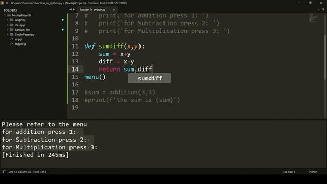 9 Function in Python | Python Programming | agrs in functions