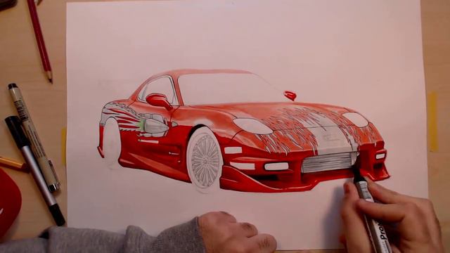 Toretto´s Mazda RX-7 [The Fast and the Furious/Fan Art] Car Drawing by Fast Art смотреть онлайн
