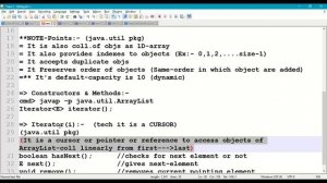 197. ArrayList class with iterator() Method || Iterator cursor || Java Collections Framework