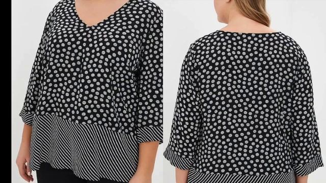 Эффектные Блузки в Горошек для Полных Женщин смотреть онлайн