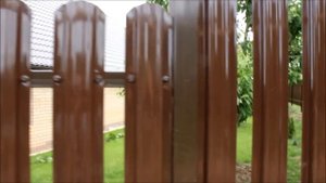 Забор из металлического штакетника (евроштакетника) UNIX с порошковым покрытием