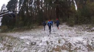 Бег с палками,имитация