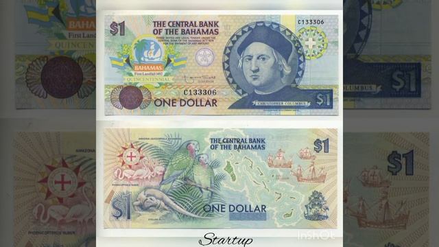 Банкноты мира.Banknotes Of The World.Банкноты Багамских островов.Banknotes Of The Bahamas.Startup134