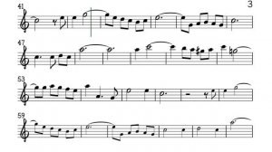 USAHAY slower Flute Violin Sheet Music Backing Track Play Along Partitura