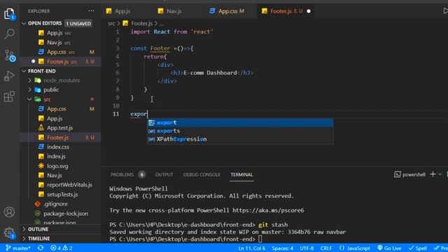 React and Node.js Project Part 5 - Header and Footer | Create Header and Footer using React js