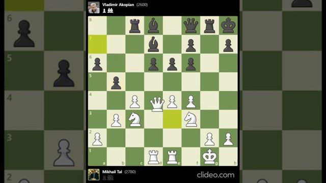 Mikhail Tal     VS     Vladimir Akopian -- 1992