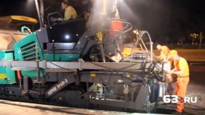 Укладка асфальта на улице Горького