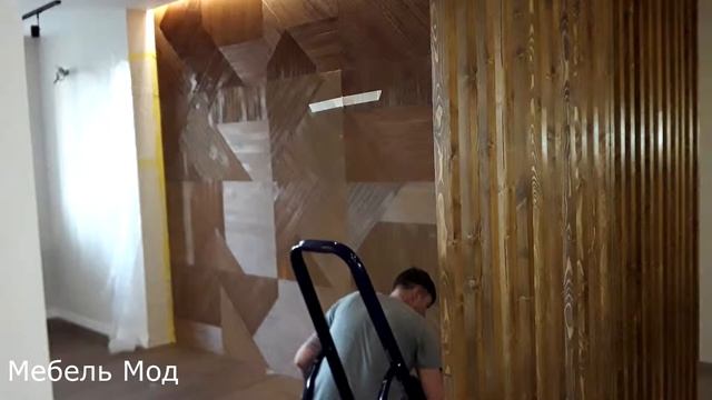 Перегородка из массива дерева. смотреть онлайн