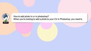 How to add photo in cv in photoshop?